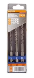 Набор буров SDS-plus S4 3 штуки Кратон 1 02 01 004