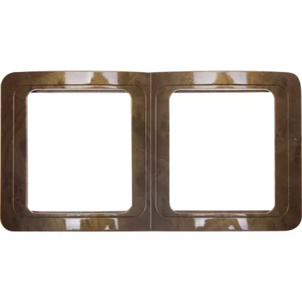 Панель СВЕТОЗАР &quot;ГАММА&quot; накладная, вертикальная, цвет орех, 2 гнезда SV-54147-N купить в Нягани