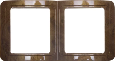 Панель СВЕТОЗАР &quot;ГАММА&quot; накладная, вертикальная, цвет орех, 2 гнезда SV-54147-N купить в Нягани