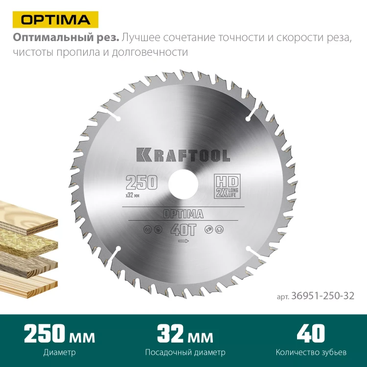 Диск пильный OPTIMA, повышенный ресурс 36951-250-32 купить в Нягани