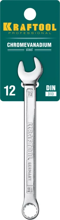 Ключи комбинированные KRAFTOOL, Cr-V, DIN 3113 27079-12 купить в Нягани