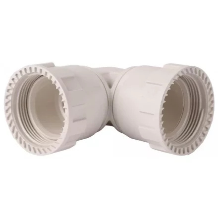 Соединитель ЗУБР &quot;ШиреФит&quot; угловой 90° &quot;накидная гайка - накидная гайка&quot;, 32мм 51497-32 купить в Нягани