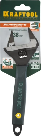 Ключ разводной SlimWide-S, 200 / 38 мм, KRAFTOOL 27263-20 купить в Нягани
