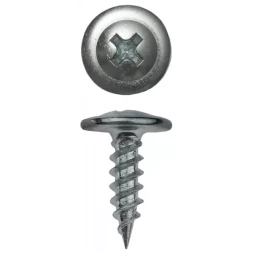 Саморезы ЗУБР с прессшайбой по листовому металлу до 0,9мм, PH2, 4,2х19мм, ТФ6, 16шт 4-300196-42-019