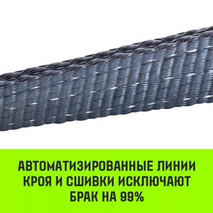 Трос буксировочный динамический HITCH PROF Лента масса авто 17т разрывная 52т 8м петля-петля (SZ071515) купить в Нягани