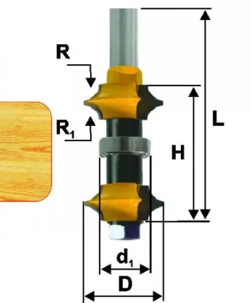 Фреза кром калевочная регул ф22мм хв 12мм 10696 купить в Нягани