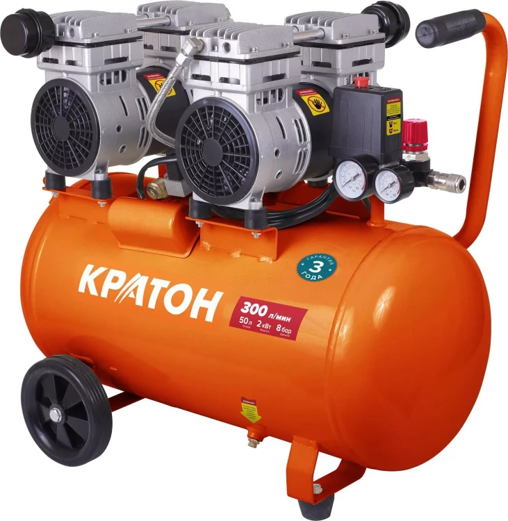 Компрессор безмасляный поршневой прямой привод Кратон AC-300-50-OFS 3 01 01 053 купить в Нягани