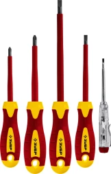 ЗУБР 5 предм, набор диэлектрических отверток, Профессионал (25265)