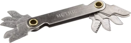 Шаблон STAYER &quot;PROFI&quot; для определения шага метрич резьбы,0,5-1,75мм и трубной резьбы с шагом 0,907 и 1,07мм(27,28 tpi) 28041 купить в Нягани