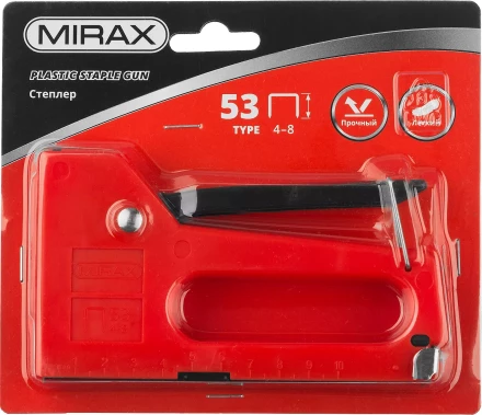 Степлер, пластиковый корпус для тонкой скобы тип 53 (4-8 мм), MIRAX 3142 купить в Нягани