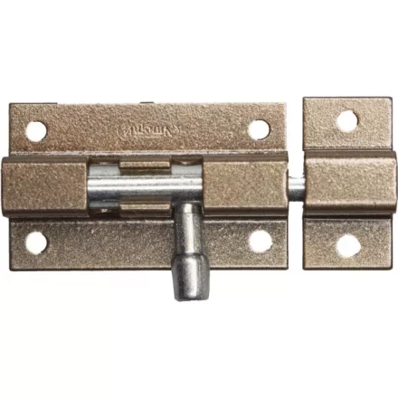 Задвижка накладная для окон и мебели &quot;ШП-50 КМЦ&quot;, цвет коричневый металлик/цинк, 50мм 37753-50 купить в Нягани