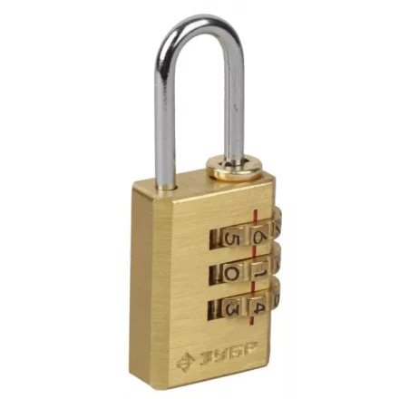 Замок ЗУБР &quot;ЭКСПЕРТ&quot; навесной мини, кодовый, 3 диска 37118-1_z01 купить в Нягани