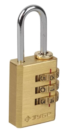 Замок ЗУБР &quot;ЭКСПЕРТ&quot; навесной мини, кодовый, 3 диска 37118-1_z01 купить в Нягани