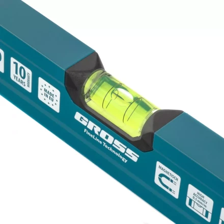 Уровень алюминиевый 600 мм магнитный 2 глазка Magnetisch  Gross 33711 купить в Нягани