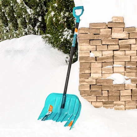 Лопата для уборки снега поликарбонат Palisad 61690, 460х400х1400 мм, алюминиевый черенок, LUXE купить в Нягани