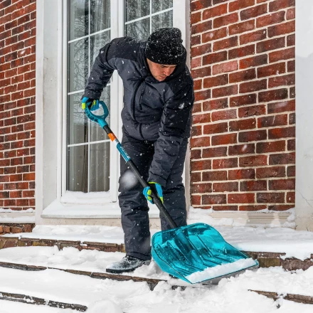 Лопата для уборки снега поликарбонат Palisad 61690, 460х400х1400 мм, алюминиевый черенок, LUXE купить в Нягани