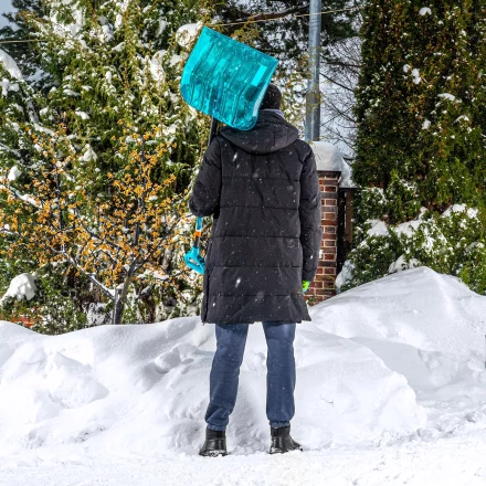 Лопата для уборки снега поликарбонат Palisad 61690, 460х400х1400 мм, алюминиевый черенок, LUXE купить в Нягани