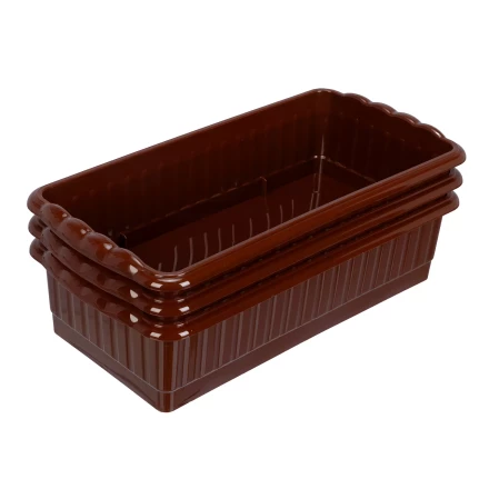 Поддон для рассады Palisad 322х166х82 мм, пластиковый, 3 шт, под 8 горшочков 250 мл., 643442 купить в Нягани