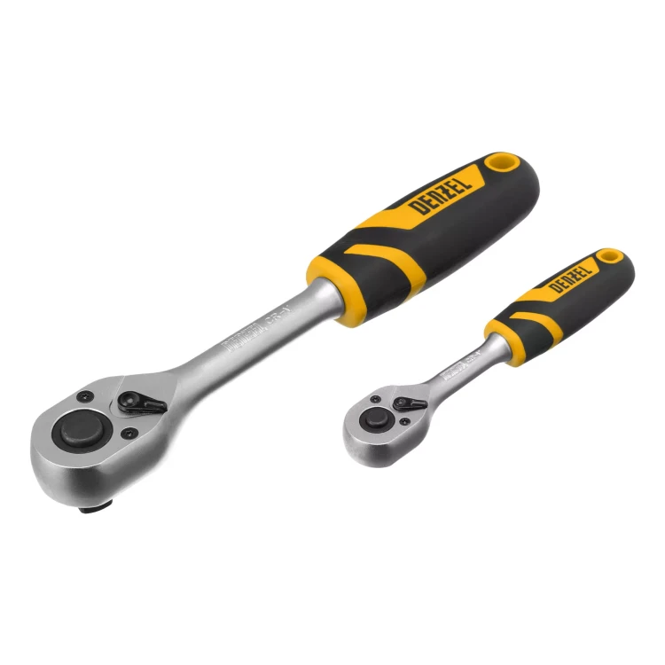 Набор инструментов Denzel 15802, 1/2", 1/4", CrV, S2, пластиковый кейс, 84 предмета купить в Нягани