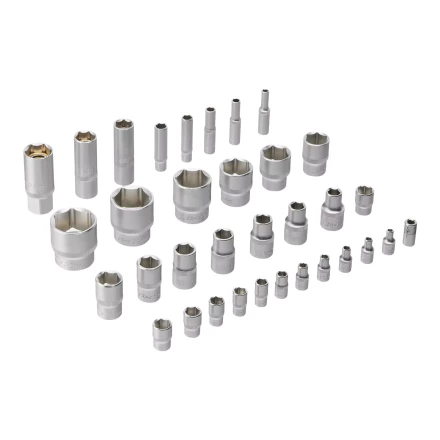 Набор инструментов Denzel 15802, 1/2&quot;, 1/4&quot;, CrV, S2, пластиковый кейс, 84 предмета купить в Нягани