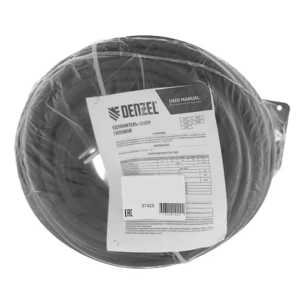 Удлинитель-шнур силовой Denzel Top Series , КГТТ, 20м, 3 розетки, 3 x 2,5 мм, 3 м 37423 купить в Нягани