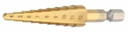 Сверло ступенчатое HSS-TiN с прямым желобком, 4-12x42x65, 1/4&quot; (Makita D-40113) купить в Нягани