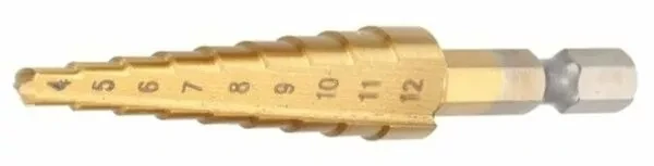 Сверло ступенчатое HSS-TiN с прямым желобком, 4-12x42x65, 1/4" (Makita D-40113) купить в Нягани