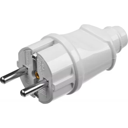 Вилка MAXElectro электрическая, 16А/220В, с заземлением, белая, STAYER 55160-W купить в Нягани