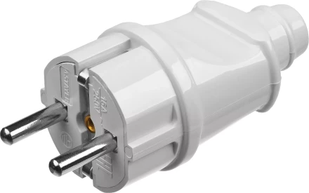 Вилка MAXElectro электрическая, 16А/220В, с заземлением, белая, STAYER 55160-W купить в Нягани