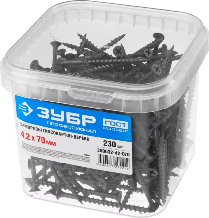 Саморезы ЗУБР СГД 16 х 3.5 мм фосфатированное покрытие 2300 шт Профессионал 4-300032-35-016 купить в Нягани