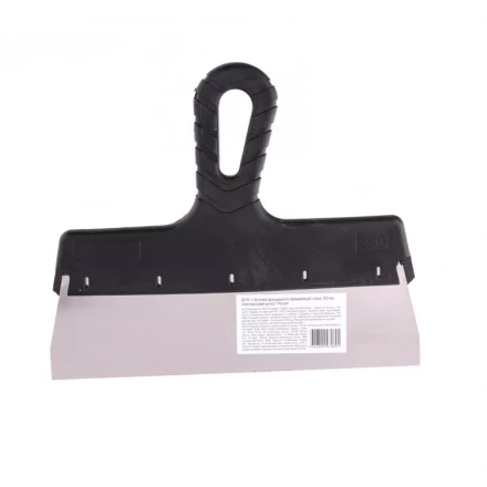 Шпатель фасадный из нержавеющей стали 250 мм пластмассовая ручка 85151 купить в Нягани