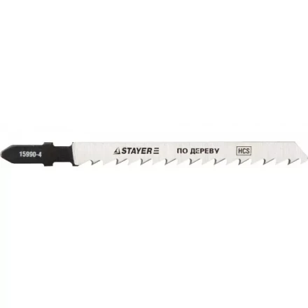 Полотна STAYER &quot;PROFI&quot;, T101D, для эл/лобзика, HCS, по дереву, ДСП, ДВП, EU-хвост., шаг 4мм, 75мм, 2шт 15990-4_z01 купить в Нягани