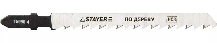 Полотна STAYER "PROFI", T101D, для эл/лобзика, HCS, по дереву, ДСП, ДВП, EU-хвост., шаг 4мм, 75мм, 2шт 15990-4_z01 купить в Нягани