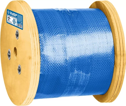 ЗУБР DIN 3066, свивка 6 х 37 + IWR, 10 мм, L 60 м, грузоподъемный стальной трос, Профессионал (30417-10) купить в Нягани