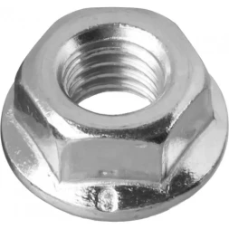 Гайка ЗУБР "МАСТЕР" DIN 6923 с фланцем, класс прочности 8, оцинкованная,  M6, 5кг 303630-06