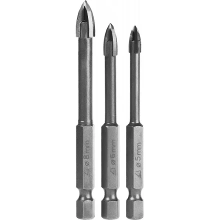 Набор: Сверла по керамике и стеклу, d=5-6-8 мм, STAYER &quot;PROFI&quot; 2985-Н3 2985-H3_z01 купить в Нягани