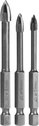 Набор: Сверла по керамике и стеклу, d=5-6-8 мм, STAYER &quot;PROFI&quot; 2985-Н3 2985-H3_z01 купить в Нягани