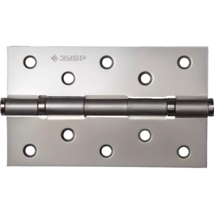 Петля универсальная ЗУБР &quot;ЭКСПЕРТ&quot;, 2 подшипника, цвет мат. никель (PN), с крепежом, 125х75х2,5мм, 2 шт 37601-125-4 купить в Нягани