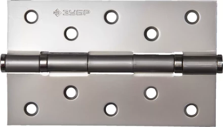 Петля универсальная ЗУБР &quot;ЭКСПЕРТ&quot;, 2 подшипника, цвет мат. никель (PN), с крепежом, 125х75х2,5мм, 2 шт 37601-125-4 купить в Нягани