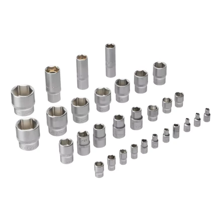 Набор инструментов Denzel 15803, 1/2&quot;, 1/4&quot;, CrV, S2, пластиковый кейс, 100 предметов купить в Нягани