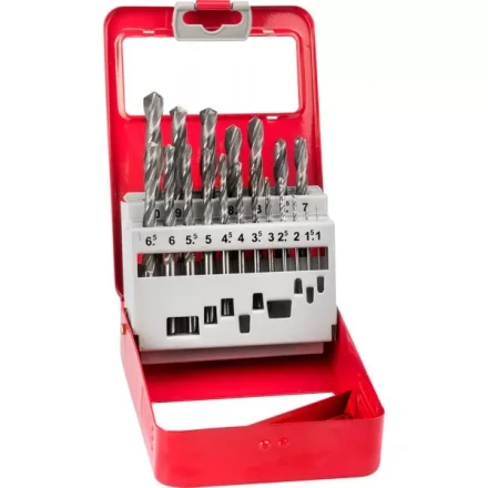 Набор ЗУБР &quot;МАСТЕР&quot;: Свёрла  по металлу, быстрорежущая сталь, в мет. боксе, 1-10мм, 19шт 29621-H19-M купить в Нягани