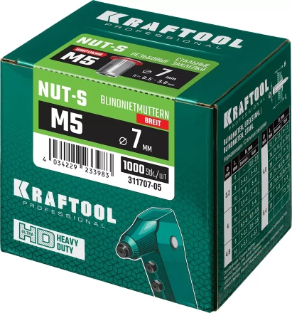 Заклепки резьбовые KRAFTOOL 311707-05 купить в Нягани