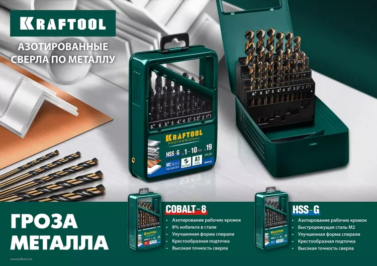 Наборы сверл по металлу HSS-Co 29656-H10 купить в Нягани