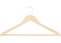 Вешалка деревянная для одежды с антискользящей рифленой перекладиной ТМ Elfe 92916