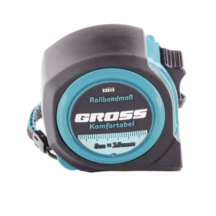 Рулетка Komfortabel 8 м х 25 мм обрезиненный корпус Gross 32563 купить в Нягани