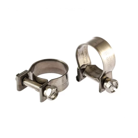 Хомуты металлические MINI 16-18 мм ширина 9 мм винтовой W4 2 шт Сибртех 475063 купить в Нягани