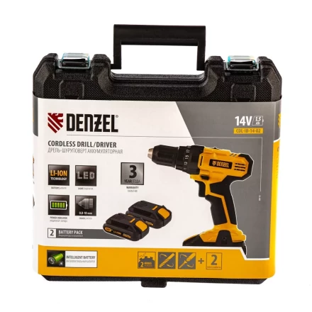 Дрель-шуруповерт аккумуляторная CDL-IB-14-02 Denzel 26112 купить в Нягани