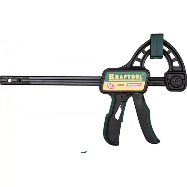 Струбцина "EcoKraft" ручная пистолетная, KRAFTOOL 32226-15, пластиковый корпус, 150/350мм, 150кгс 32226-15 купить в Нягани