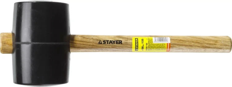 Киянка STAYER резиновая черная с деревянной ручкой, 1130г 20505-100 купить в Нягани