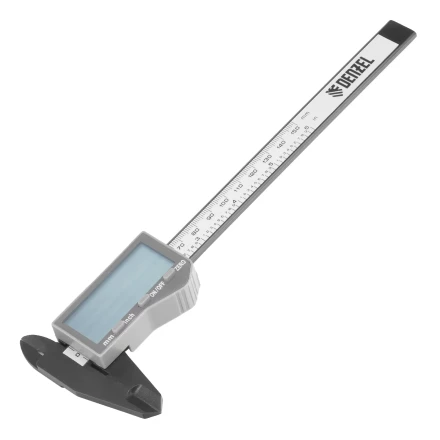 Штангенциркуль 150 мм, полиамидный корпус, электронный, большой дисплей, с глубиномером// Denzel 31600 купить в Нягани